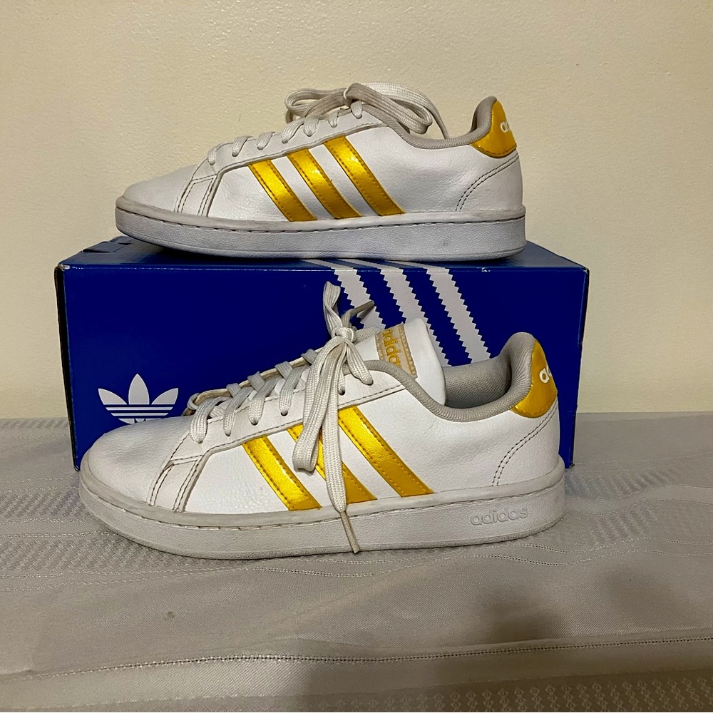 Excellent Adidas Cloudfoam Yellow White